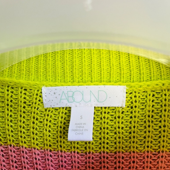 Nordstrom Abound Womens Sweater Size Small Striped Lightweight Crew Neck - Picture 3 of 13